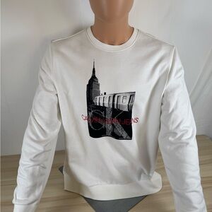 Calvin Klein Jeans White Crewneck Sweater